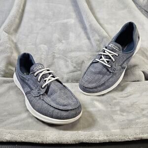 Skechers On The Go Mens 9 Navy Boat Shoes Casual Sneakers